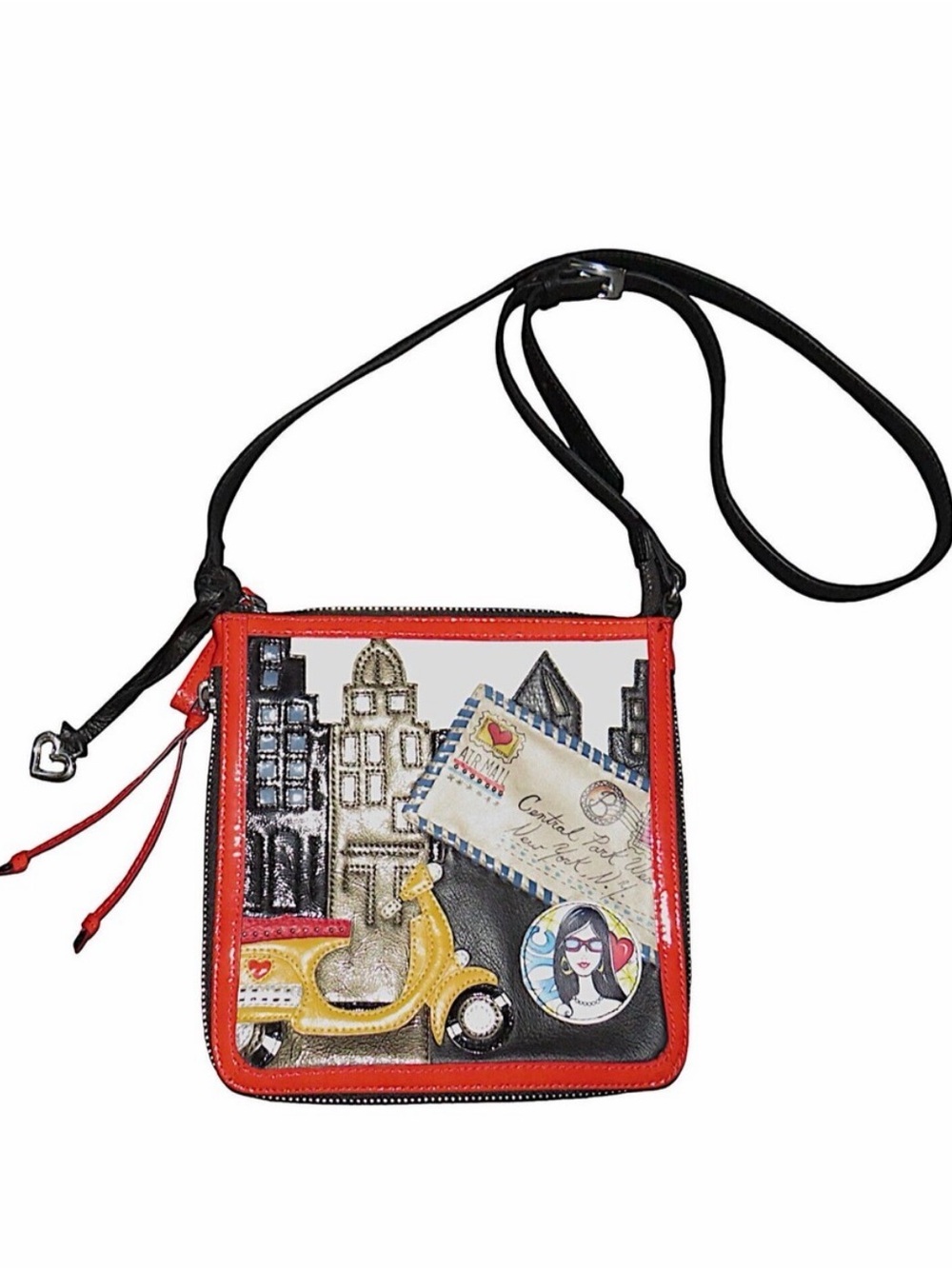 NWT ✨ BRIGHTON 3D New York Central Park Air Mail Scooter Fashionista shoulder